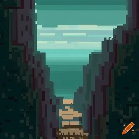 Pixel art of a trench view during world war one