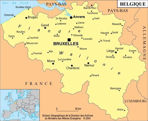 Carte de Mons Belgium - Carte de Mons Belgium (Europe occidentale - Europe)