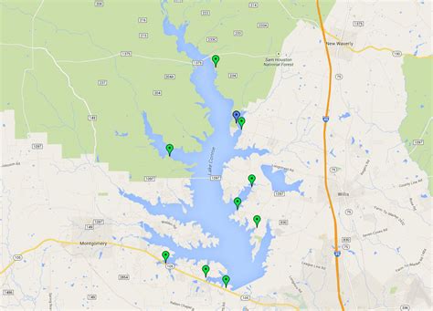 Public Boat Ramps on Lake Conroe - San Jacinto River Authority