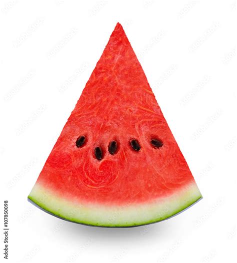 Fresh watermelon slice isolated on white background. Stock Photo | Adobe Stock