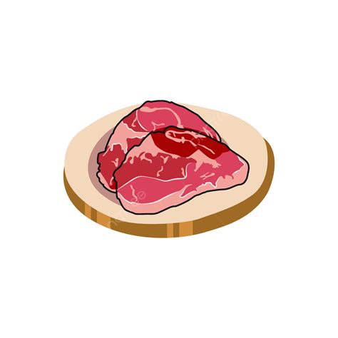 Fresh Meat Illustration Cartoon Design Vector, Cartoon Clipart, Meat ...