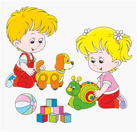 Kids Sharing Toys Png - Children Playing With Toys Clipart, Transparent Png , Transparent Png ...