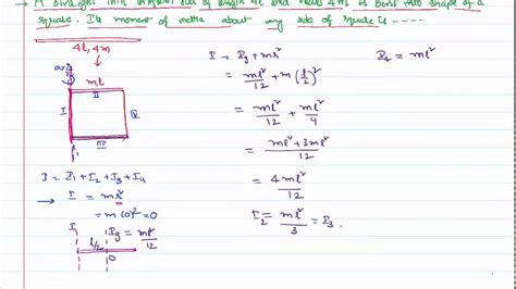 Moment Of Inertia Formula Square