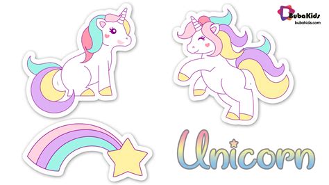 Cute unicorn sticker template. Free and printable. Cute, free printable, Sticker, Template ...