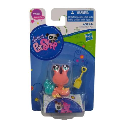 HASBRO LITTLEST PET Shop #2531 Hermit Crab Pink Teal Shell Dot Eyes New LPS 2011 $14.40 - PicClick