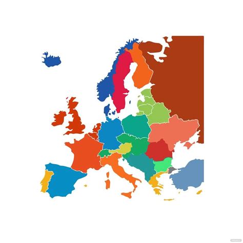 Europe Map Vector Design in Illustrator, SVG, JPG, EPS, PNG - Download ...