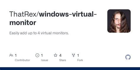 GitHub - ThatRex/windows-virtual-monitor: Easily add up to 4 virtual monitors.