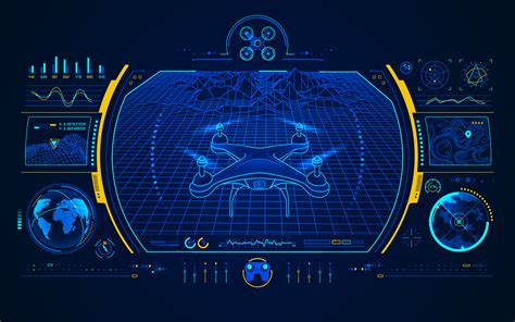 drone technology interface 12700897 Vector Art at Vecteezy