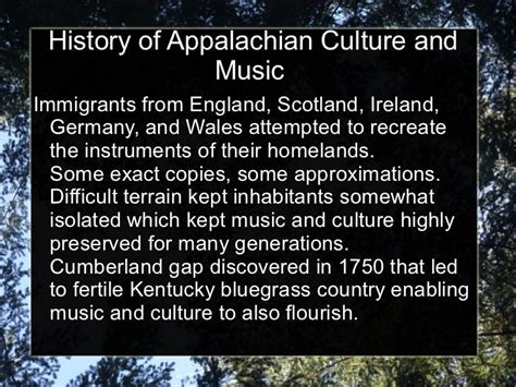 Appalachian Music and Culture Final