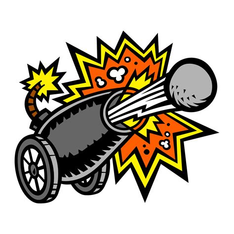 War Cannon Firing Cannonball vector icon 552080 Vector Art at Vecteezy