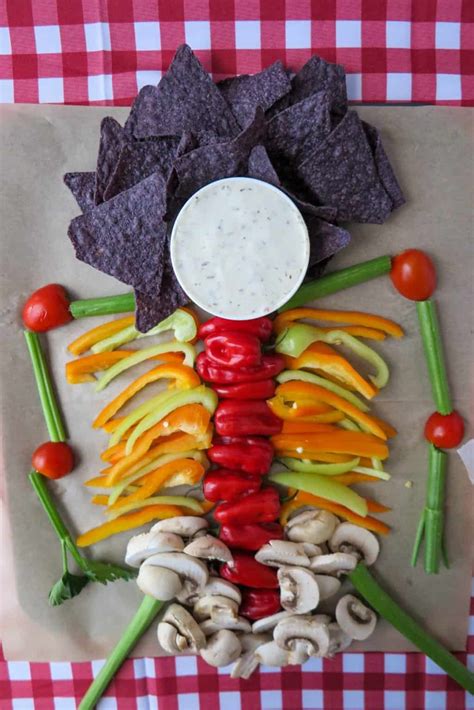 Halloween Veggie Tray Skeleton Recipe » Homemade Heather