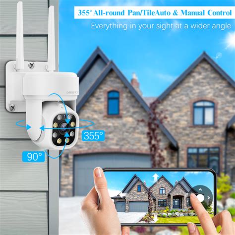 (2-Way Audio & PTZ Camera) 5MP Outdoor Wireless PTZ Security Camera Sy ...