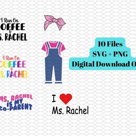 Ms Rachel SVG Cut File CRICUT Miss Rachel PNG Songs for - Etsy