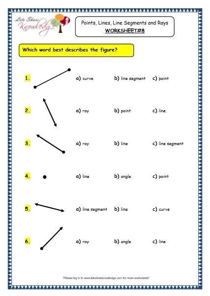 Line Segment Worksheets Grade 4 | Geometry worksheets, 3rd grade math ...