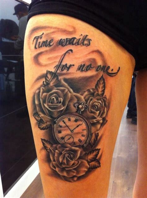 Time waits for no one. | Skin art, Tattoos, First tattoo