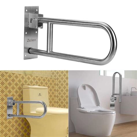 Folding Handicap Grab Bars Rails Toilet Handrails Bathroom Support Safety Rail For Elderly ...