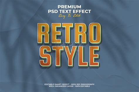 Retro style text effect creative image_picture free download 450087983 ...