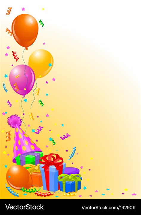 Birthday party background Royalty Free Vector Image