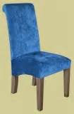 Modern Style Upholstered Chairs with Oak Pedestal Table