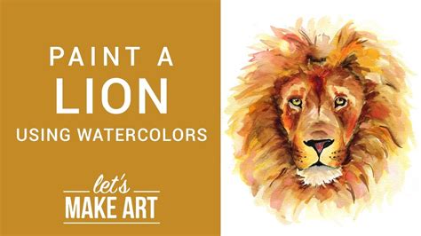 Lion Watercolor Painting