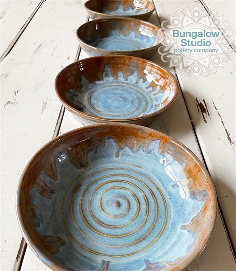 Ceramic Pasta Bowl Set, Ceramic Salad Bowls, Pottery Bowls - Etsy