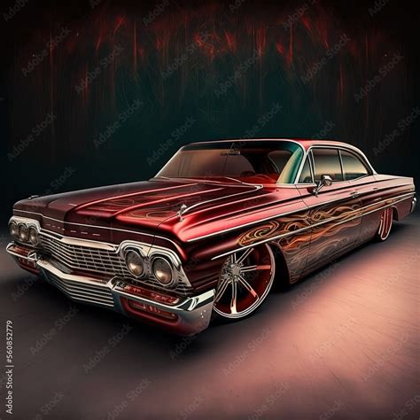 Beautiful Impala Lowrider with Custom Paint, Machine Learning AI Image ...