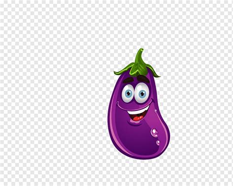 Vegetable Fruit, Cartoon eggplant, cartoon Character, purple, food png | PNGWing
