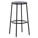 Normann Copenhagen Circa bar stool, 75 cm, black steel - black aluminium | Finnish Design Shop
