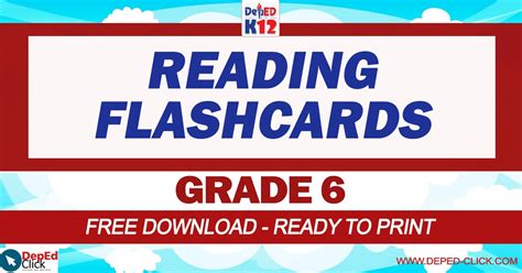 READING FLASHCARDS for GRADE 6 (Free Download) - DepEd Click