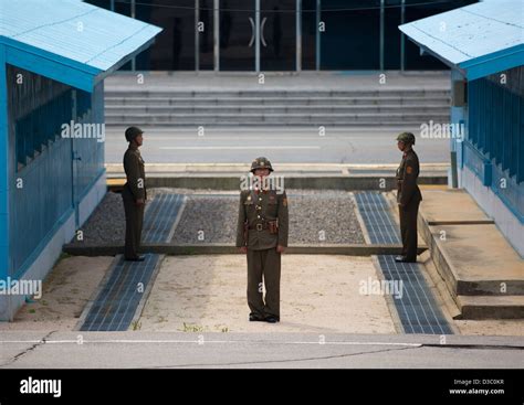 North Korean Soldiers In The Joint Security Area, Dmz, Panmunjom, North Korea Stock Photo - Alamy