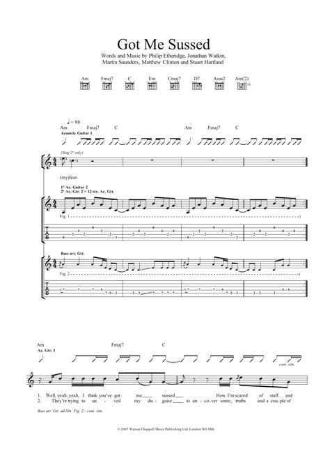 Got Me Sussed by The Twang Sheet Music for Guitar Tab at Sheet Music Direct