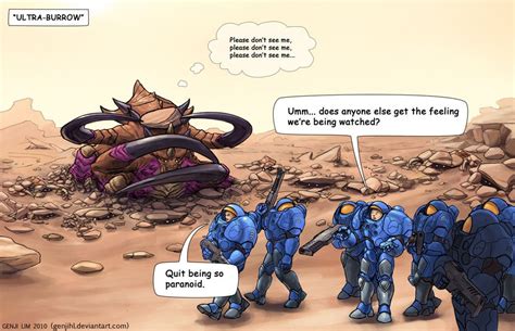 Ultralisk Burrowing Comic by *GenjiLim on deviantART | Starcraft, Starcraft zerg, Starcraft 2