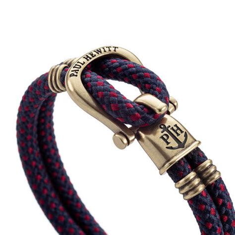 Paul Hewitt Bracelet Anchor Phinity Laiton Nylon Red Blue