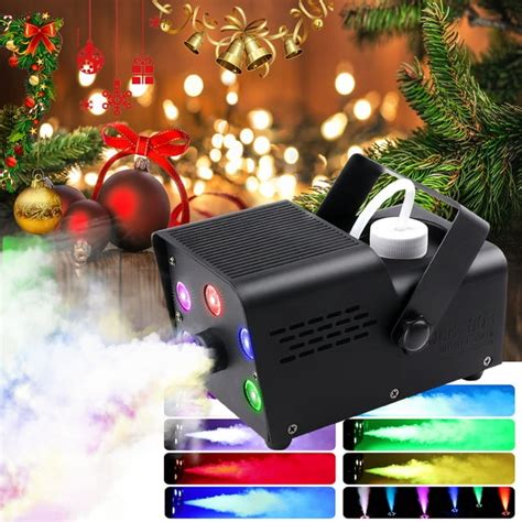 Fog Machine,500W Smoke Machine with RGB LED Lights and Wired Remote ...