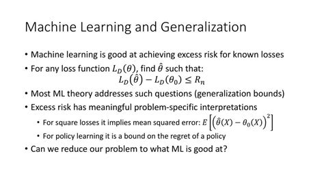 Theory Of Generalization In Machine Learning