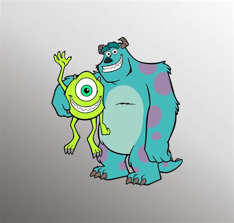 Mike Wazowski And Sully Drawing