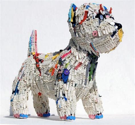 Recycled paper | Toy sculpture, Recycled toys, Plastic art