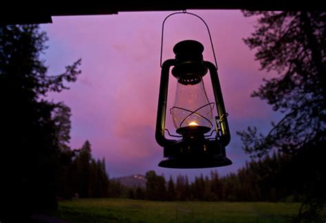 Oil Lamp at Sunset | An iconic oil lamp burns at sunset. | LassenNPS | Flickr
