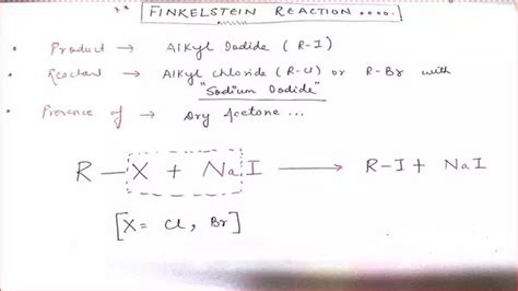 Finkelstein Reaction: Definition, Examples And Mechanism, 40% OFF