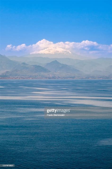 The volcano Etna, Mongibello, seen from Capo Milazzo across the... News Photo - Getty Images