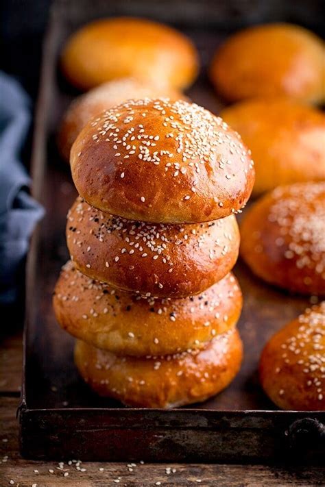 Soft and Light Brioche Burger Buns - Nicky's Kitchen Sanctuary