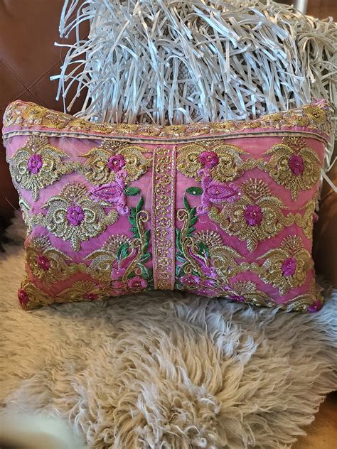 decorative pillow, bohemian pillow, boho decor, bohemian style, glam, glitz, pillow, decor ...