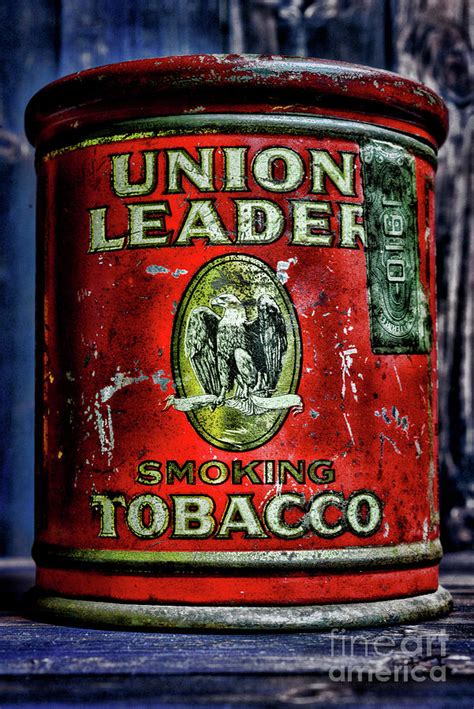 Vintage Tobacco Tin Union Leader Photograph by Paul Ward - Pixels