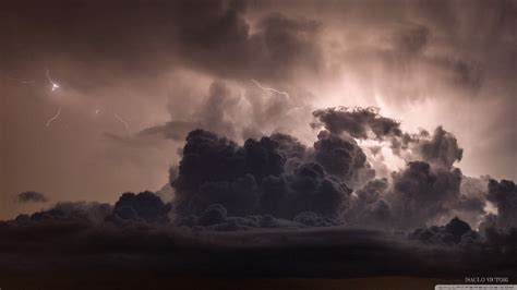 Dark clouds, nature, lightning, storm HD wallpaper | Wallpaper Flare