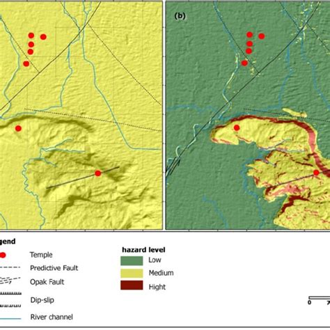 Earthquake Hazard Maps with 10-year Return Period Scenario (a) and ...