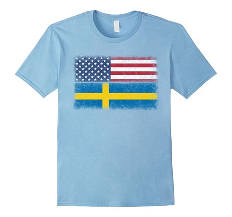 Swedish American Flag T-shirt Sverige Heritage Sweden Pride-4LVS ...