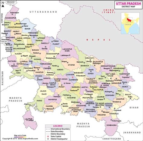 Maps Of Uttar Pradesh Uttar Pradesh Map Tourist Maps Of Uttar Pradesh ...