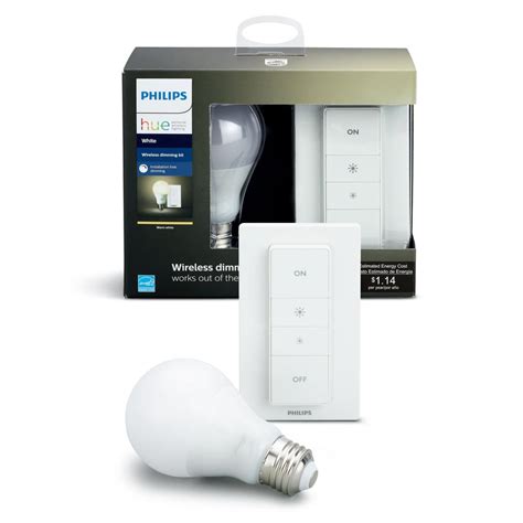 Philips Hue Smart Wireless Dimming Kit (1 A19 LED 60W Equivalent Warm ...