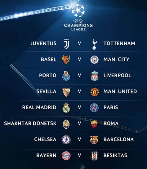 Real Madrid vs PSG & Juventus vs Tottenham in Champions League Round of ...