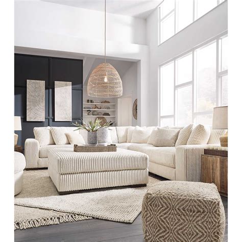 Lindyn Ivory 5PC Sectional | PP-211-5PC | AFW.com